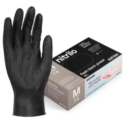 GUANTES NITRILO  3.5 GR DE GROSOR NEGROS TALLA L SANTEX IDEAL COCINA , ESTETICA, MECANICA, HORECA