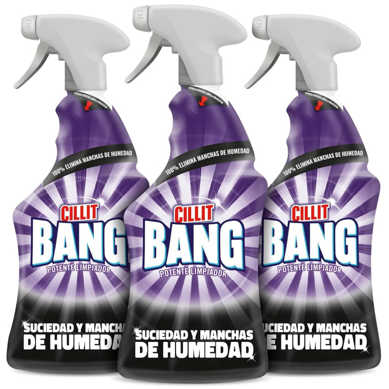 CILLIT BANG MANCHAS DE HUMEDAD Y SUCIEDAD,PACK DE 3 X 750 ML