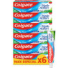 COLGATE PACK X6  PASTA DE DIENTES TRIPLE ACCION FRESCOR 75ML X 4UDS