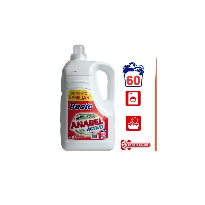 DETERGENTE ANABEL BASIC ADIOS AL SEPARAR 60 LAVADOS 5 LITROS