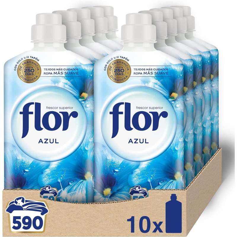 SUAVIZANTE FLOR AZUL 59 DOSIS PACK AHORRO 590 DOSIS ( 59*10)