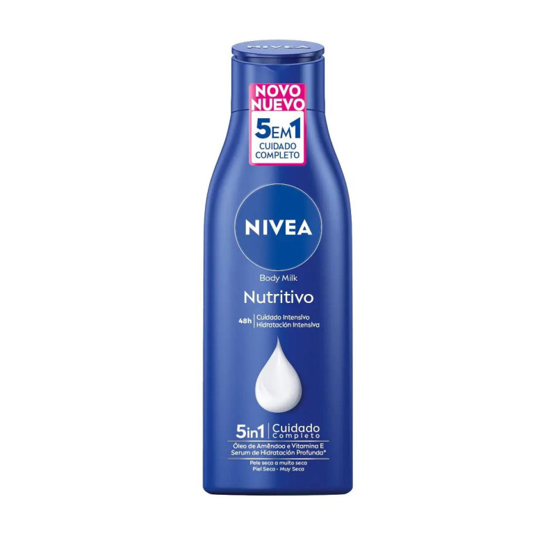 NIVEA BODY MILK NUTRITIVO CREMA 400 ML CUIDADO COMPLETO 5 EN 1