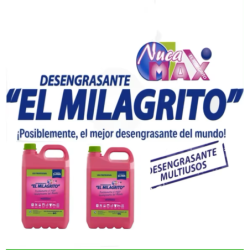 NUCA MAX DESENGRASANTE EL MILAGRITO 5 LITROS - LIMPIADOR MULTIUSOS