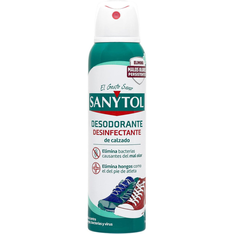 SANYTOL DESODORANTE PARA ZAPATOS DESINFECTANTE QUITAOLORES SPRAY 150 ML