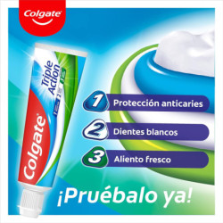 COLGATE PACK X6  PASTA DE DIENTES TRIPLE ACCION FRESCOR 75ML X 4UDS