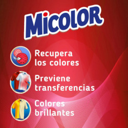 MICOLOR DETERGENTE MÁQUINA LÍQUIDO GEL COLORES VIVOS LIMPIA Y REVIVE BOTELLA 35 DOSIS