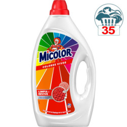 MICOLOR DETERGENTE MÁQUINA LÍQUIDO GEL COLORES VIVOS LIMPIA Y REVIVE BOTELLA 35 DOSIS