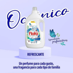 FLOTA  DETERGENTE LÍQUIDO QUITAMANCHAS AGUA FRÍA,ROPA BLANCA Y DE COLOR FRAGANCIAOCEANICO, 2X100 LAVADOS