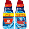 FINISH ALL IN 1 MAX POWER GEL BRILLO&PROTECCIÓN_ DETERGENTE GEL PARA EL LAVAVAJILLA_ 2 UNIDADES - TOTAL 70 LAVADOS