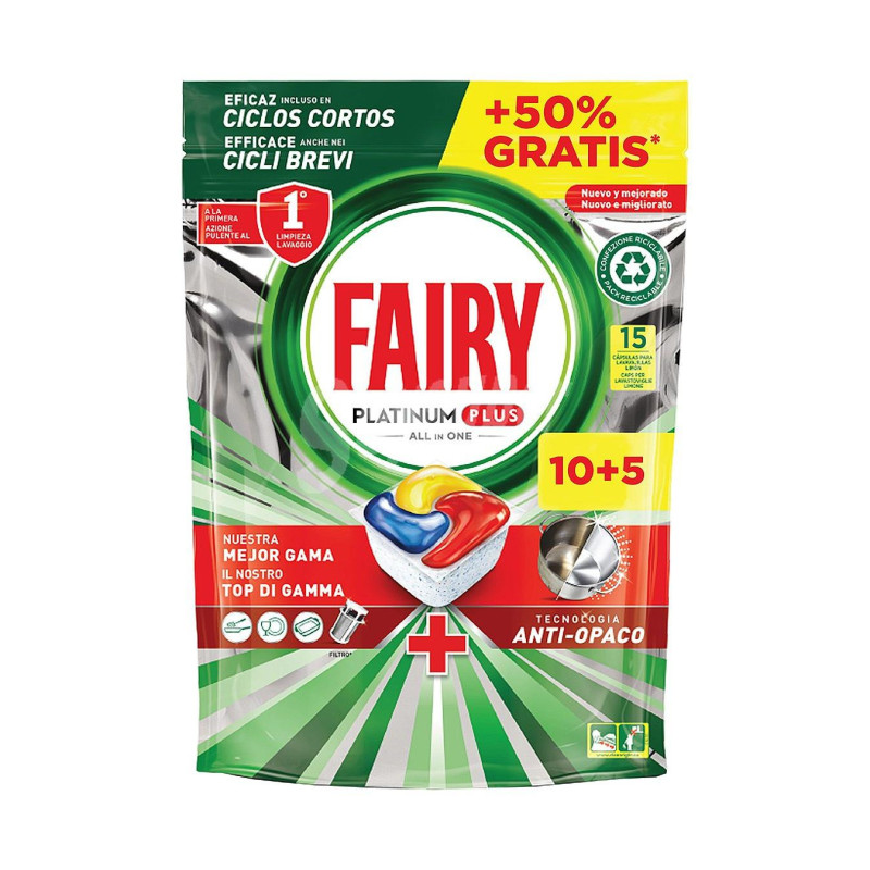 FAIRY PLATINUM PLUS CAPSULAS 10+5 LIMON ALL IN ONE