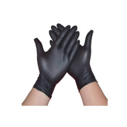 GUANTES NITRILO EXTRA RESISTENTE 6 GR DE GROSOR NEGROS TALLA S SANTEX IDEAL COCINA , ESTETICA, MECANICA, HORECA