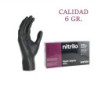 GUANTES NITRILO EXTRA RESISTENTE 6 GR DE GROSOR NEGROS TALLA S SANTEX IDEAL COCINA , ESTETICA, MECANICA, HORECA