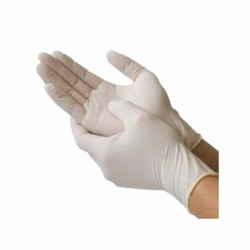 GUANTES DE LATEX SIN POLVO SANTEX TALLA S CAJA 100 UNIDADES BLANCOS