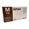 GUANTES DE LATEX SIN POLVO SANTEX TALLA S CAJA 100 UNIDADES BLANCOS
