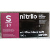 GUANTES DE NITRILO  NEGRO TALLA S CALIDAD 3.5GR SANTEX SIN POLVO  ESTUCHE 100UDS ( SANITARIO , ALIMENTACION, HORECA...)