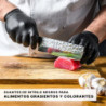 GUANTES DE NITRILO  NEGRO TALLA M CALIDAD 3.5GR SANTEX SIN POLVO  ESTUCHE 100UDS ( SANITARIO , ALIMENTACION, HORECA...)