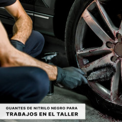 GUANTES DE NITRILO  NEGRO TALLA M CALIDAD 3.5GR SANTEX SIN POLVO  ESTUCHE 100UDS ( SANITARIO , ALIMENTACION, HORECA...)