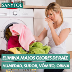 SANYTOL  DESINFECTANTE TEXTIL_ ELIMINA GÉRMENES Y MALOS OLORES DE LA ROPA SIN LEJÍA - PACK DE 4 X 500 ML