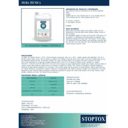 STOPTOX GEL HIDROALCOHOLICO GARRAFA 5L 70% ALCOHOL DESINFECTANTE