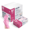 GUANTES DE NITRILO ROSA TALLA S CALIDAD 3.5GR  SANTEX SIN POLVO  ESTUCHE 100UDS ( SANITARIO , ALIMENTACION, HORECA...)