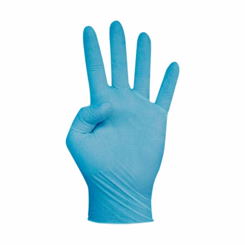GUANTES DE NITRILO CALIDAD 3.5GR AZUL SANTEX SIN POLVO TALLA L ESTUCHE 100UDS ( SANITARIO , ALIMENTACION, HORECA...)