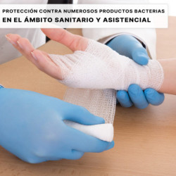 GUANTES DE NITRILO CALIDAD 3.5GR AZUL SANTEX SIN POLVO TALLA L ESTUCHE 100UDS ( SANITARIO , ALIMENTACION, HORECA...)
