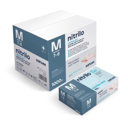 GUANTES DE NITRILO CALIDAD 3.5GR AZUL SANTEX SIN POLVO TALLA L ESTUCHE 100UDS ( SANITARIO , ALIMENTACION, HORECA...)