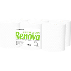 Renova Green Bobinas Secamanos  6 Bobinas de 96 Metros Papel Blanco 2 Capas  Ecolabel