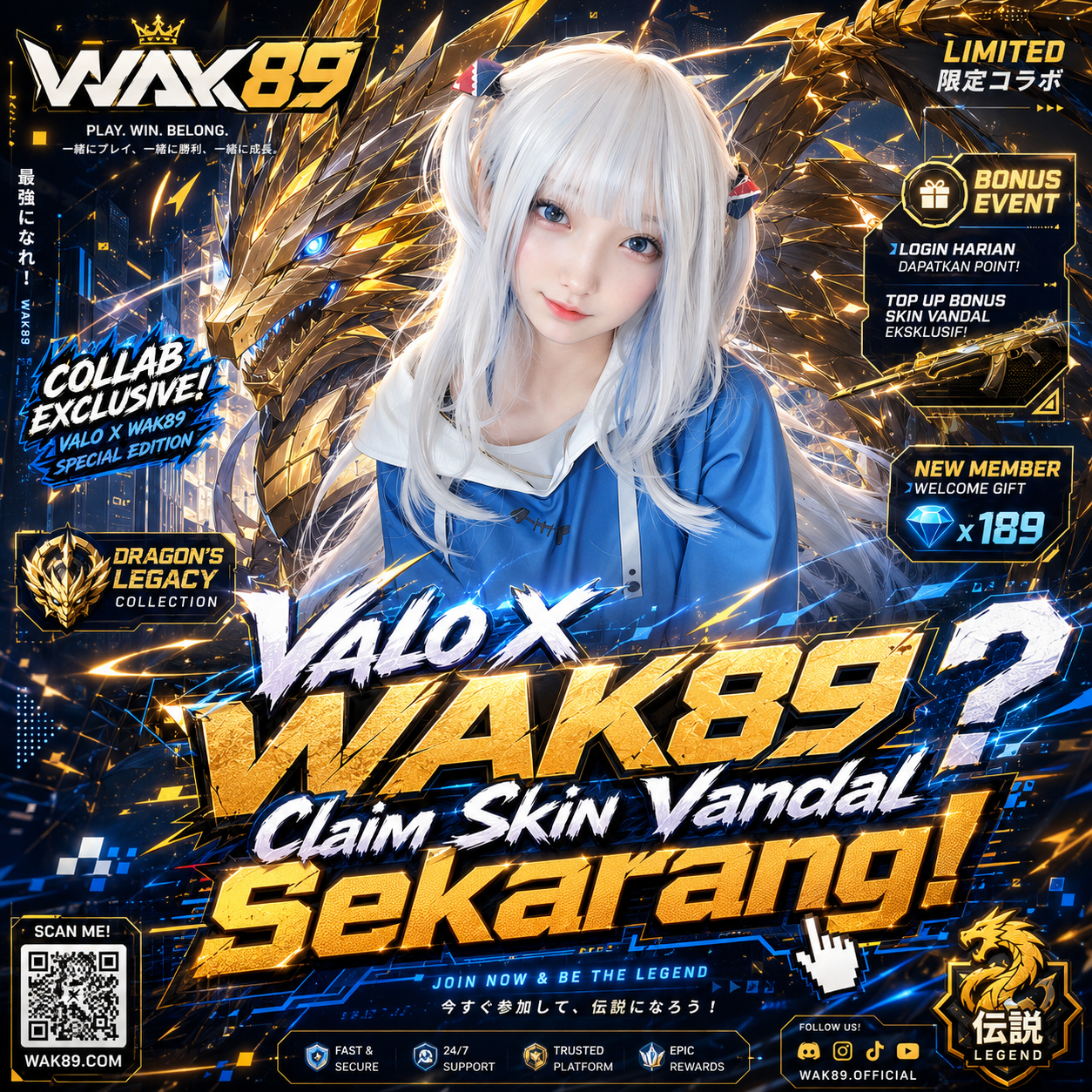 WAK89 DAFTAR Front Black 